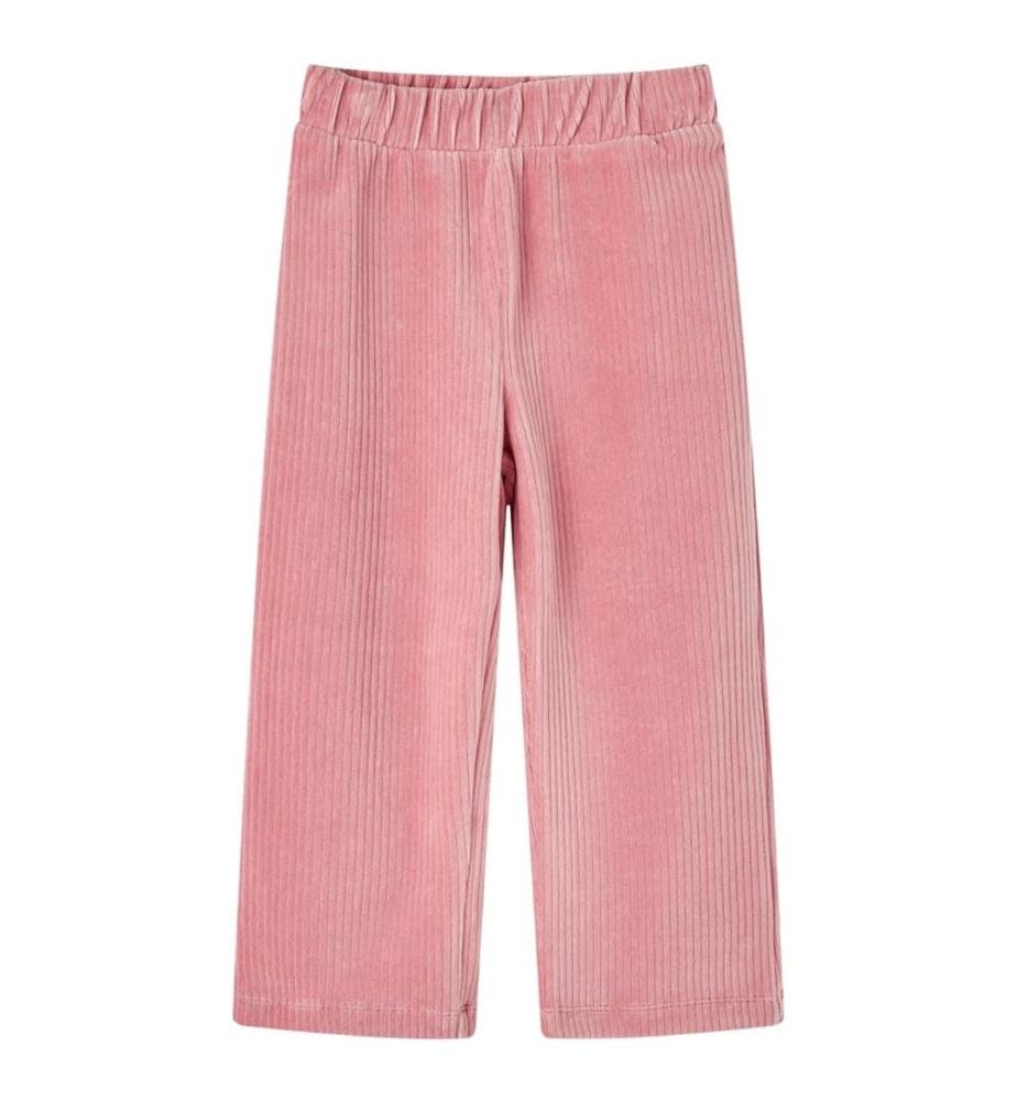 Pantalons pour enfants velours côtelé rose clair 128