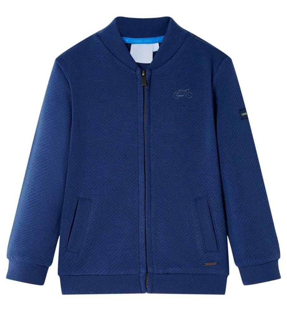 Sweatshirt pour enfants avec fermeture éclair bleu marine 92