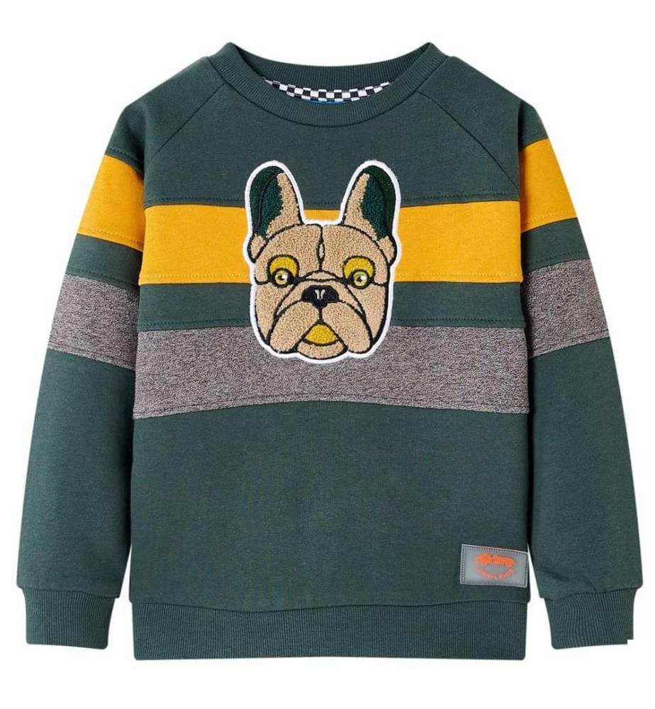 Sweatshirt pour enfants vert foncé 116