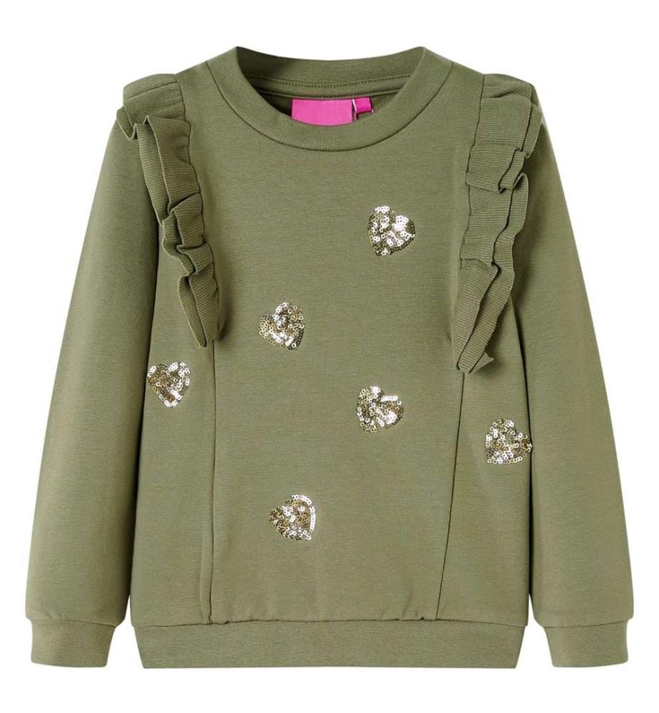 Sweatshirt pour enfants kaki 92
