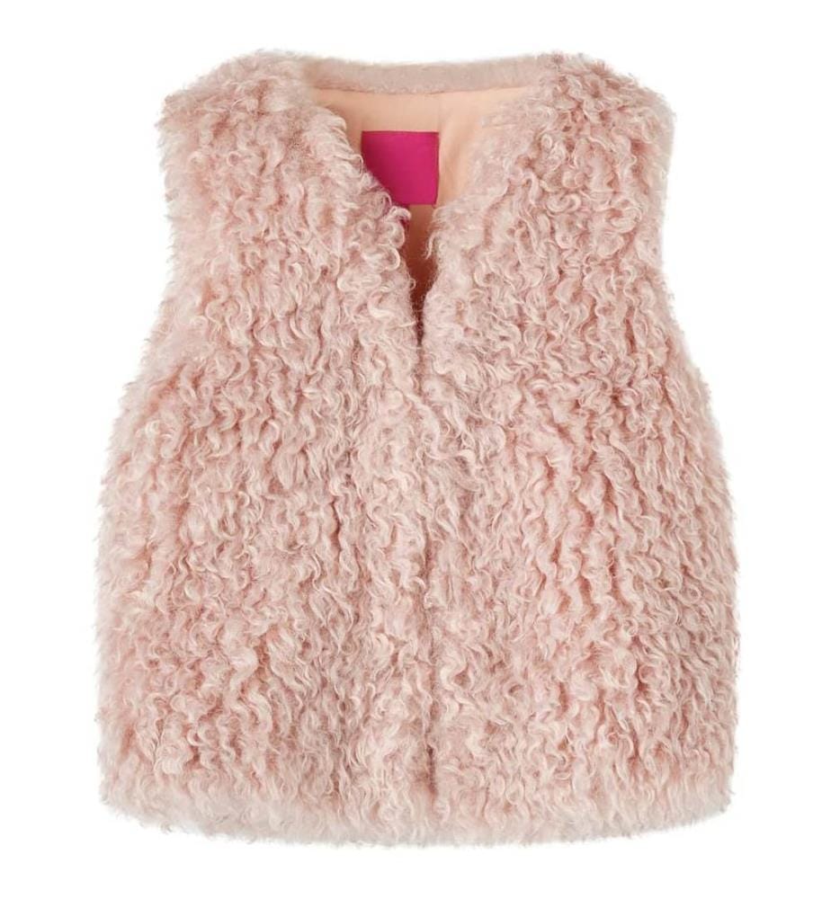 Gilet pour enfants fausse fourrure rose clair 92