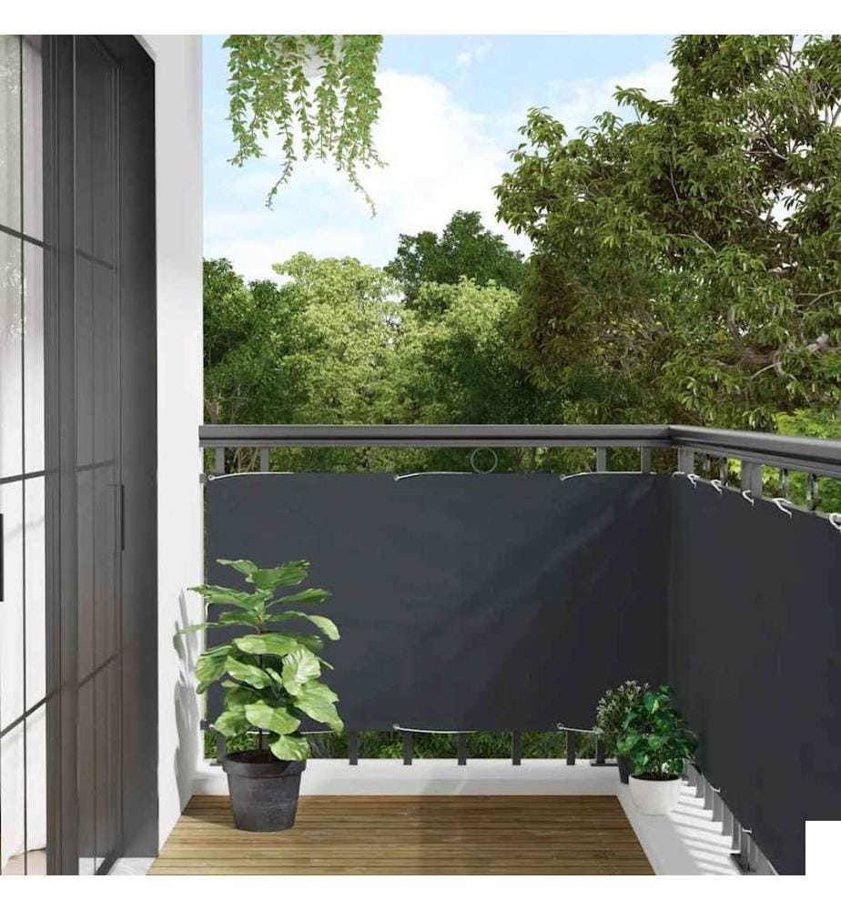 Écran d'intimité de balcon anthracite 400x90 cm PVC