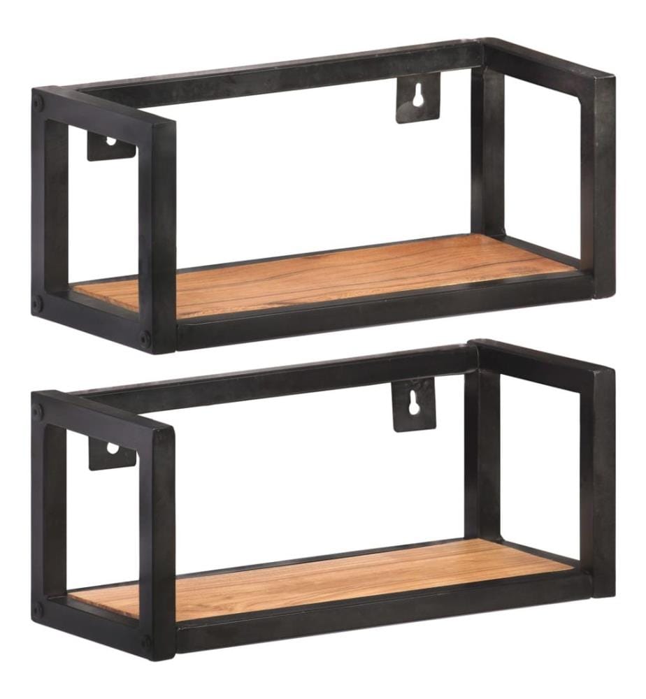Étagères murales 2 pcs 40 cm Bois d'acacia massif