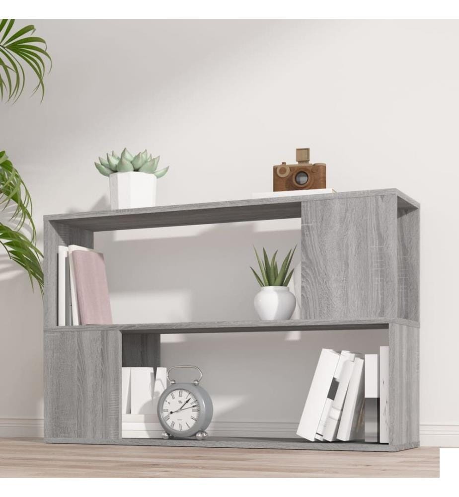 Bibliothèque Sonoma gris 100x24x63 cm Bois d'ingénierie