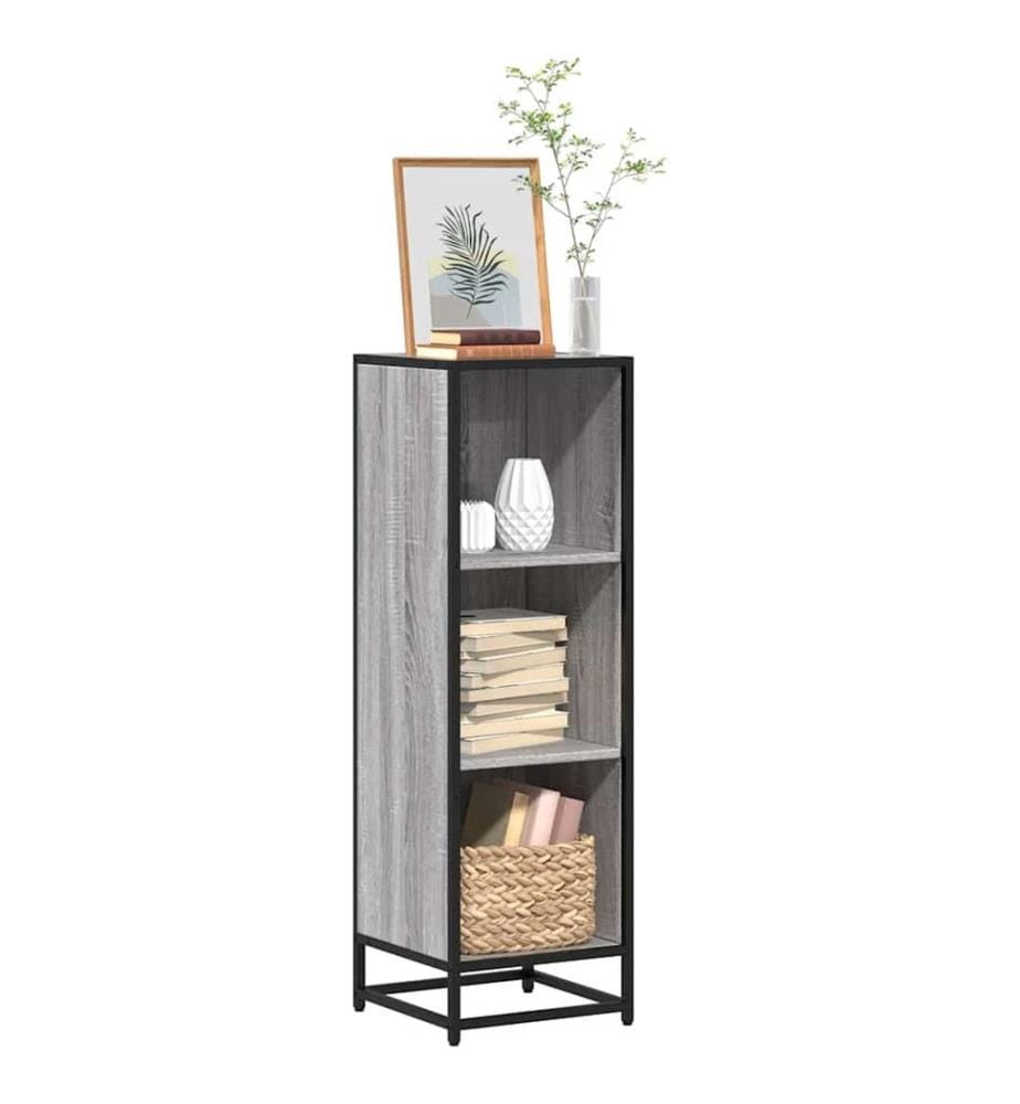 Bibliothèque sonoma gris 33,5x33x107,5 cm bois d'ingénierie