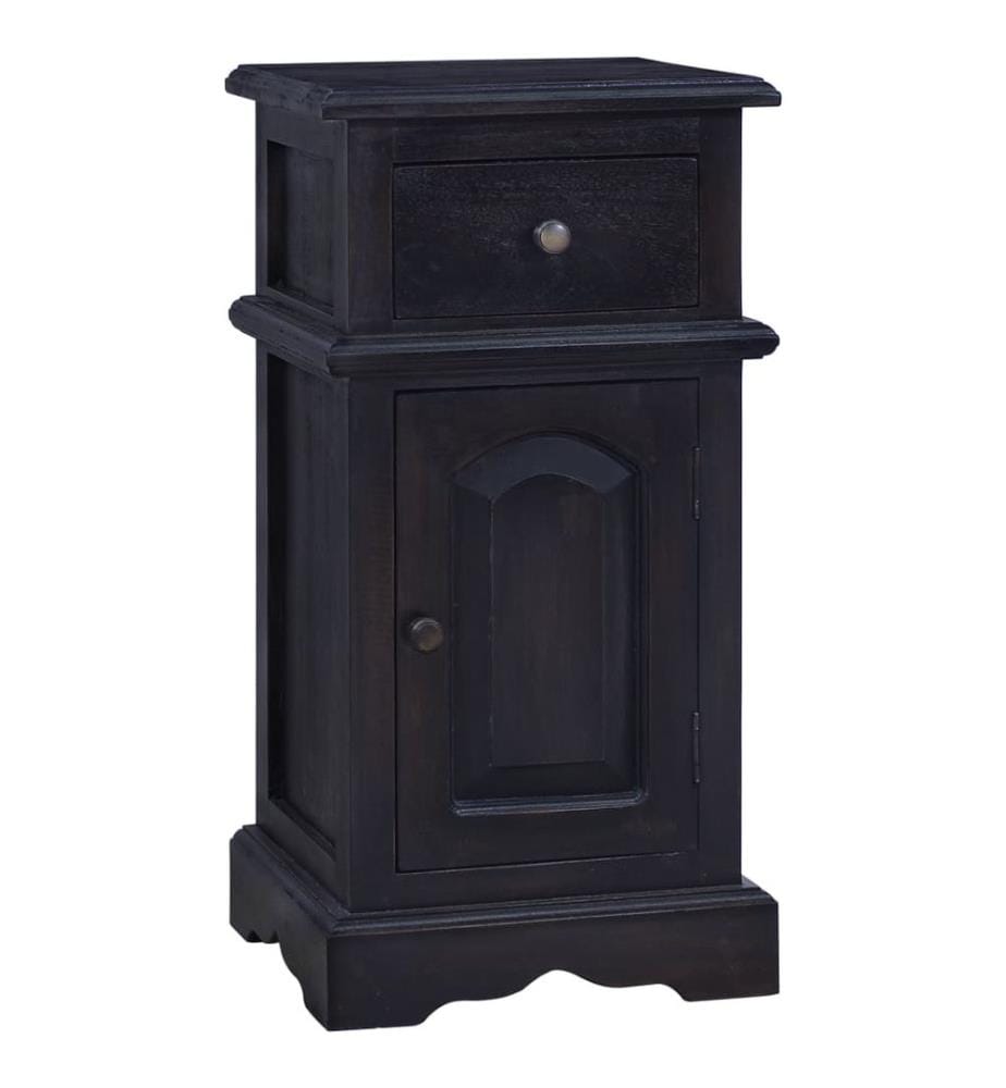 Table de chevet café noir clair bois d'acajou massif