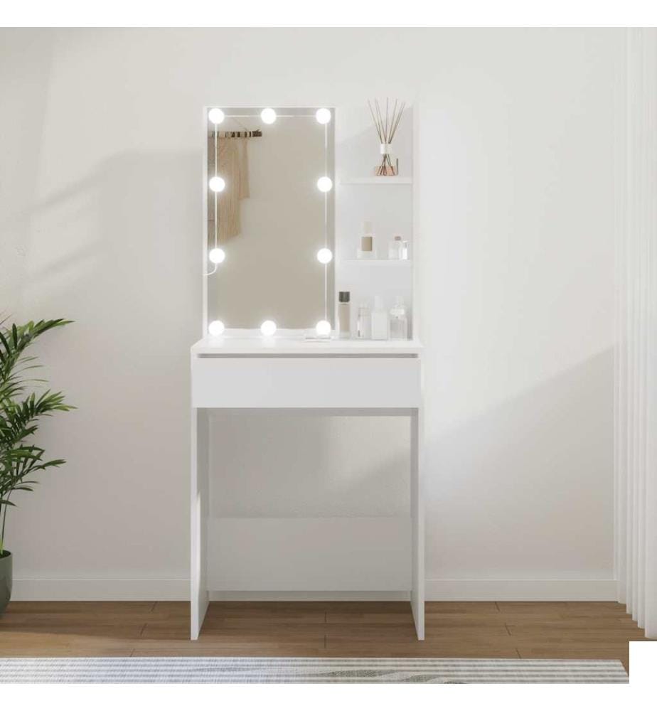 Coiffeuse avec LED blanc 60x40x140 cm