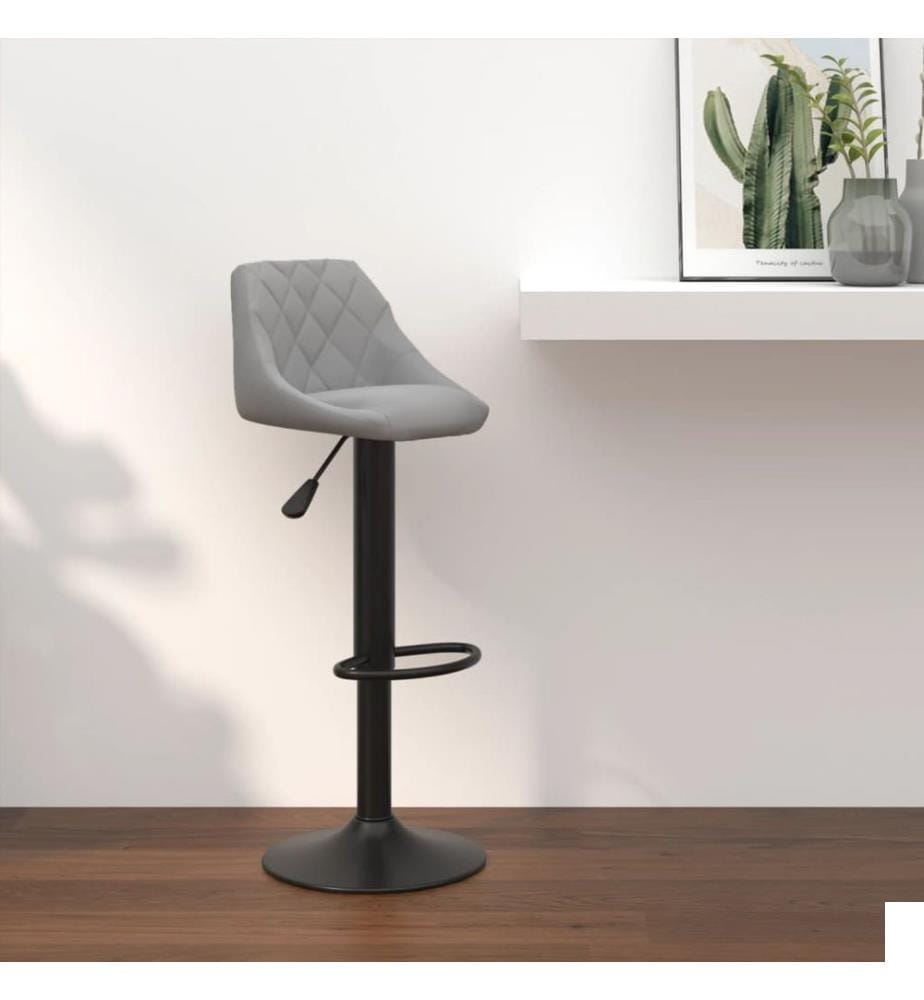 Tabouret de bar Gris clair Velours