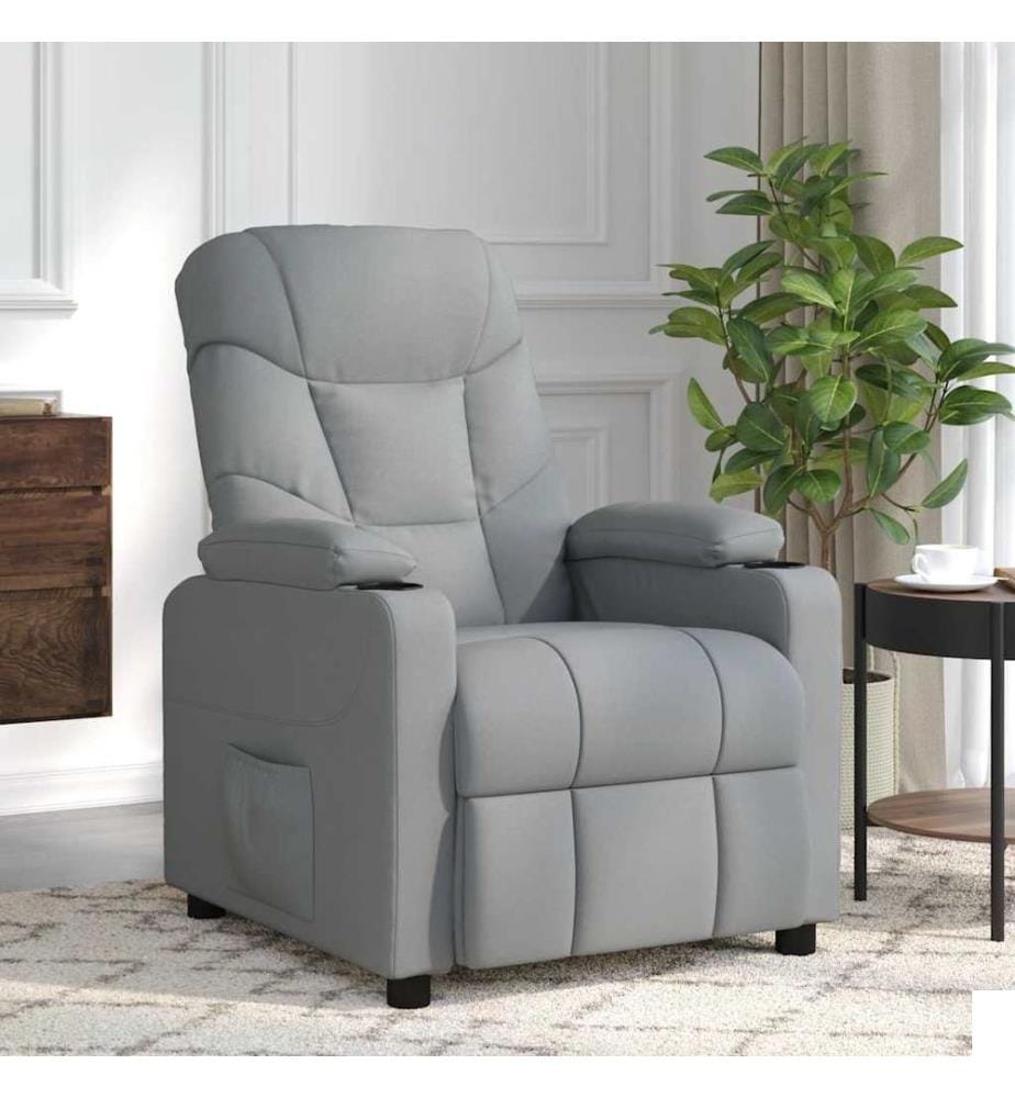 Fauteuil de massage Gris clair Tissu