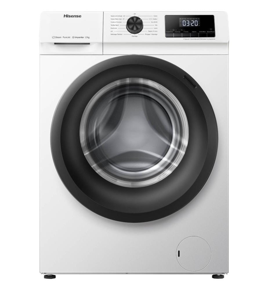 Lave-linge HISENSE - Modèle : WFQE1214EVJM - Affichage en français