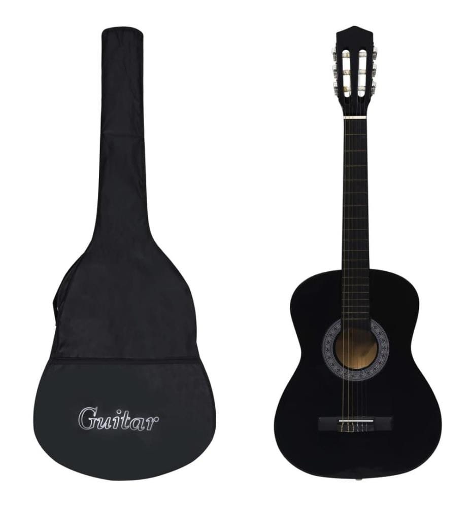 Guitare classique avec sac pour débutants Noir 3/4 36