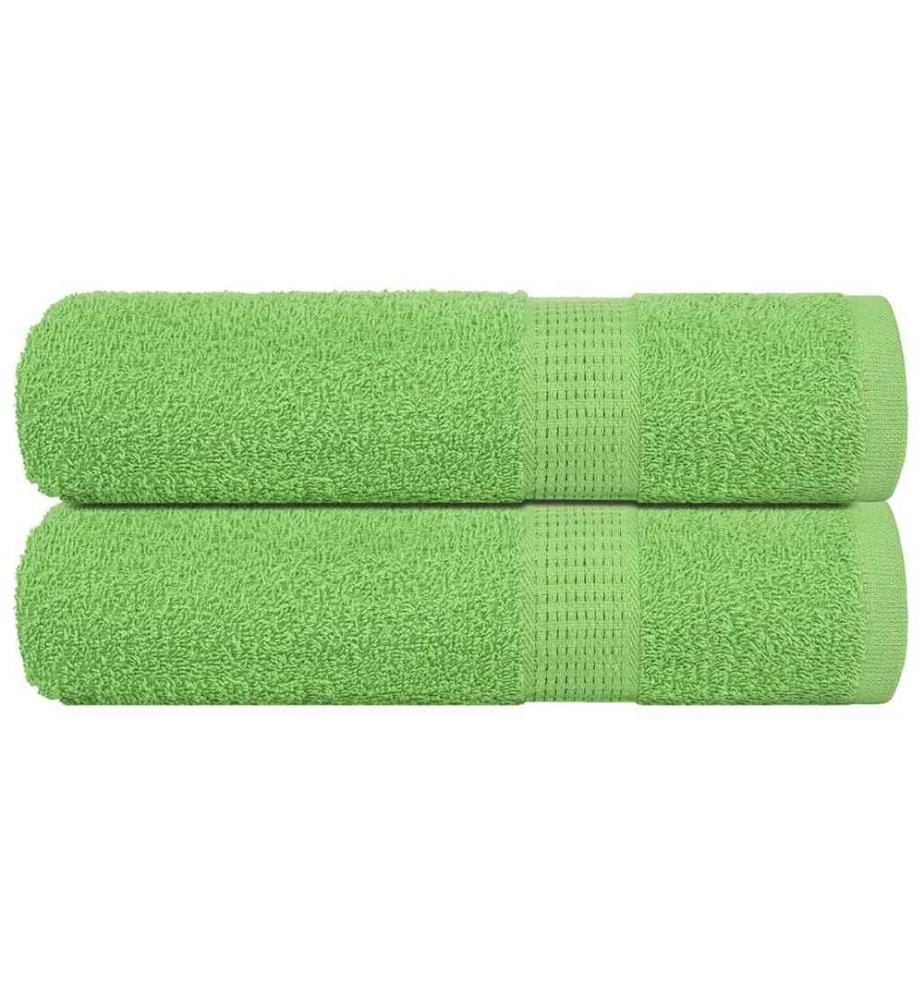 Essuie-mains FROGN 2 pcs vert pomme 50x100 cm 360 g/m²