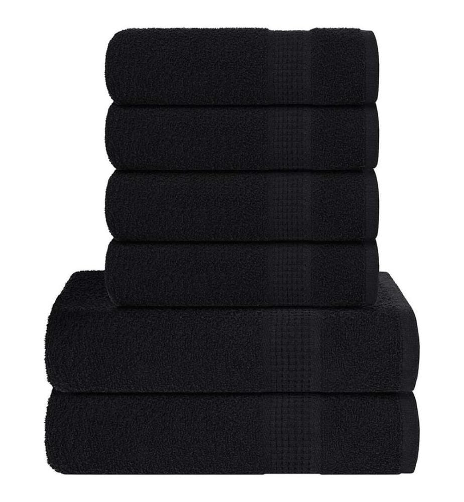 Ensemble de serviettes FROGN 6 pcs noir 360 g/m²