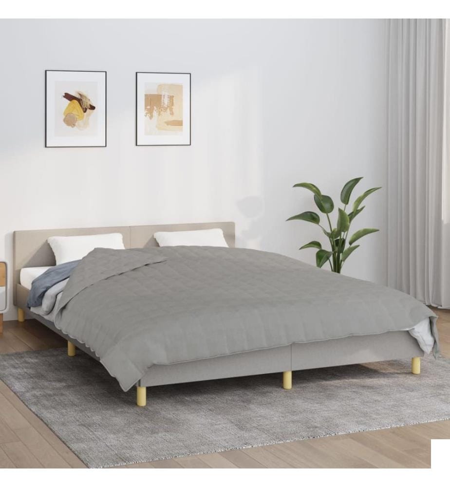 Couverture lestée Gris 220x240 cm 11 kg Tissu
