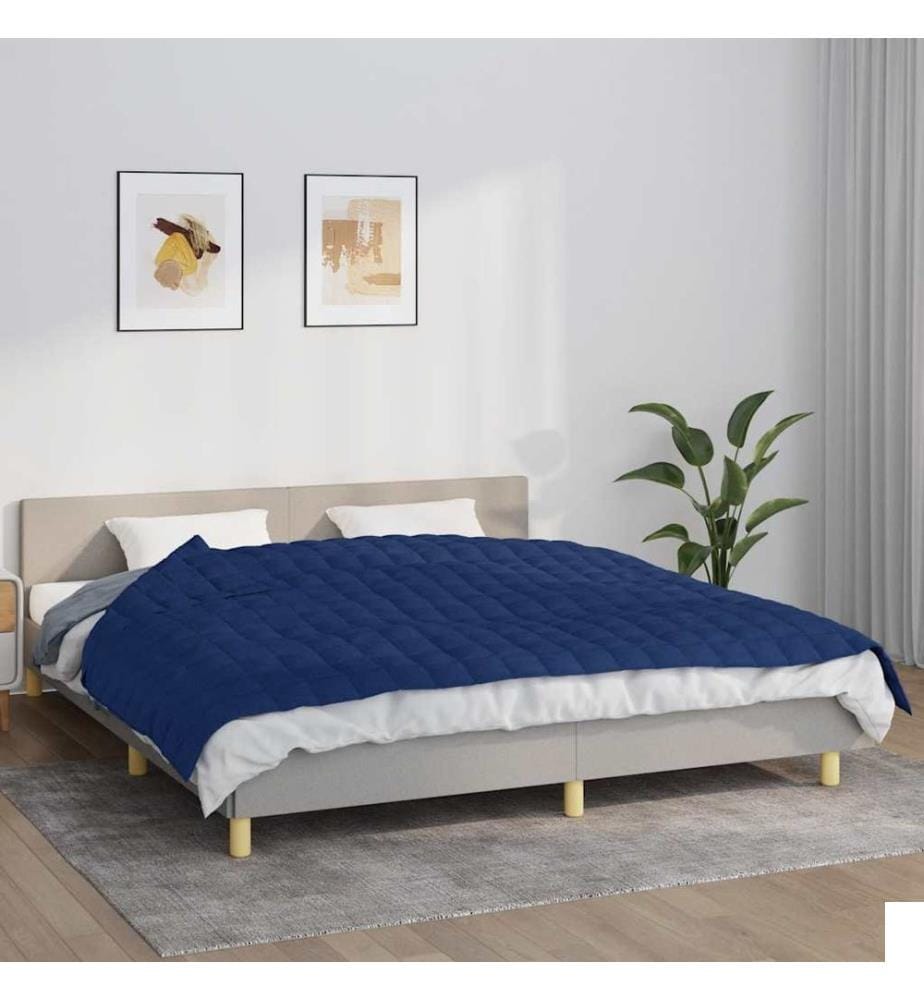 Couverture lestée Bleu 155x220 cm 7 kg Tissu