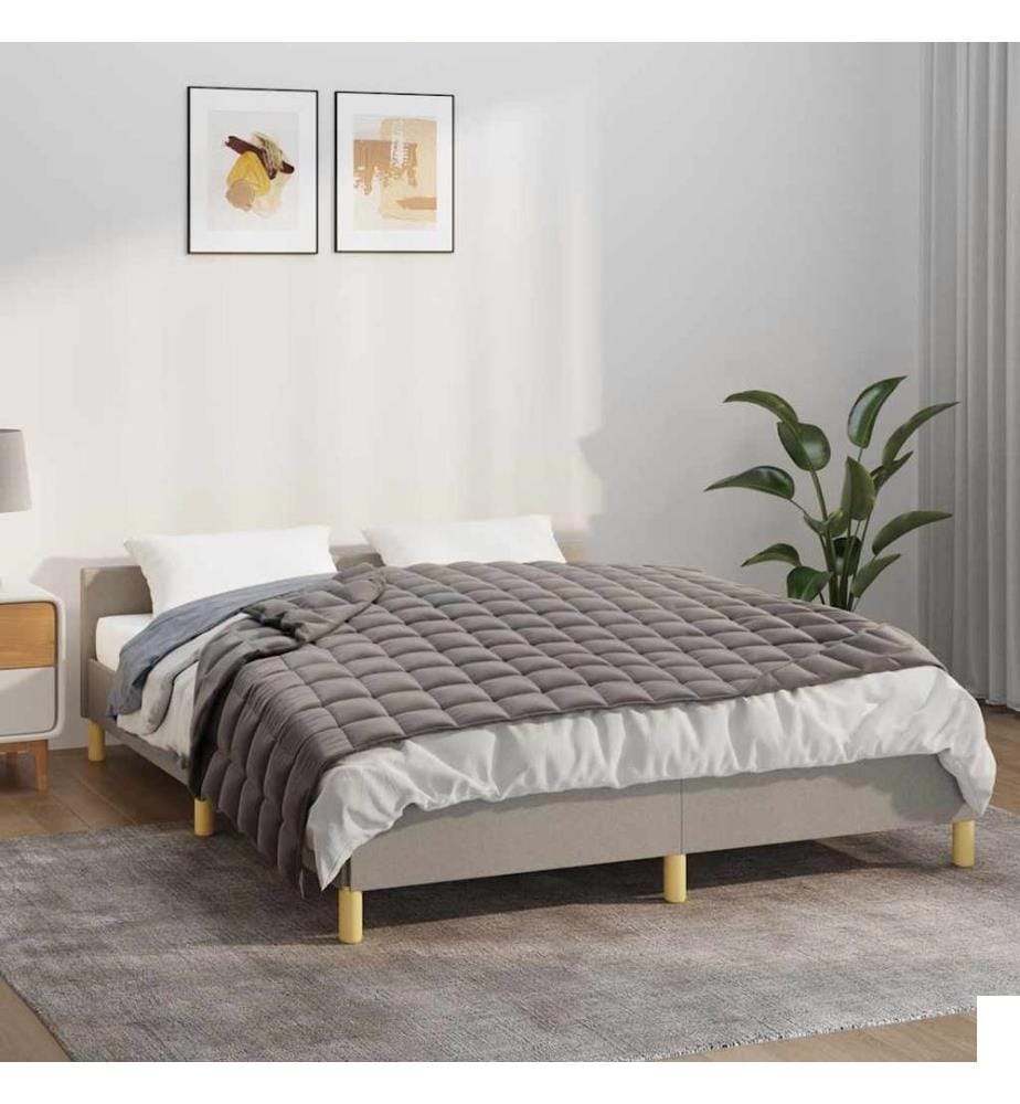 Couverture lestée Gris 150x200 cm 7 kg Tissu