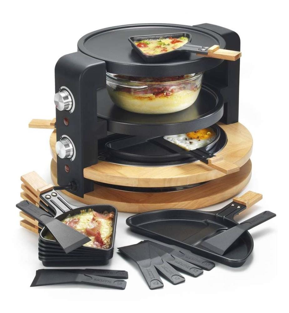 Appareil à raclette KITCHENCHEF - Modèle : KCWOOD 8 SUPER