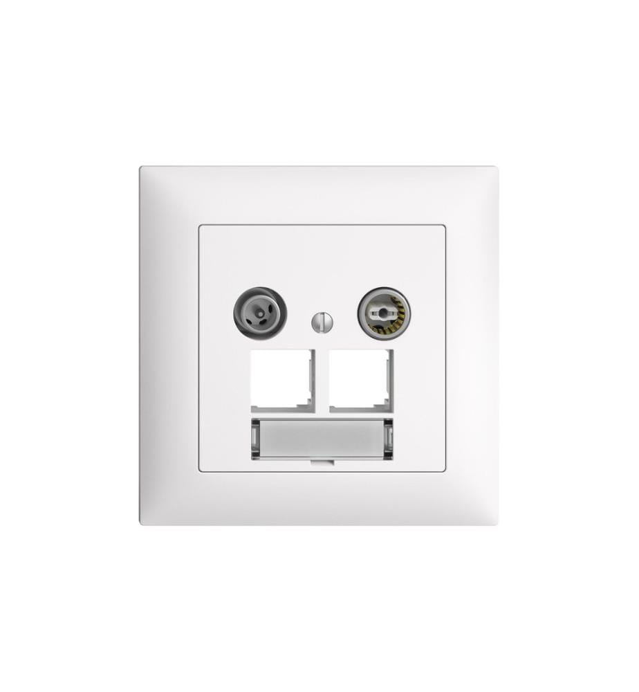 FELLER - EDIZIOdue Prise multimédia UP 2xRJ45 11dB EASYNET