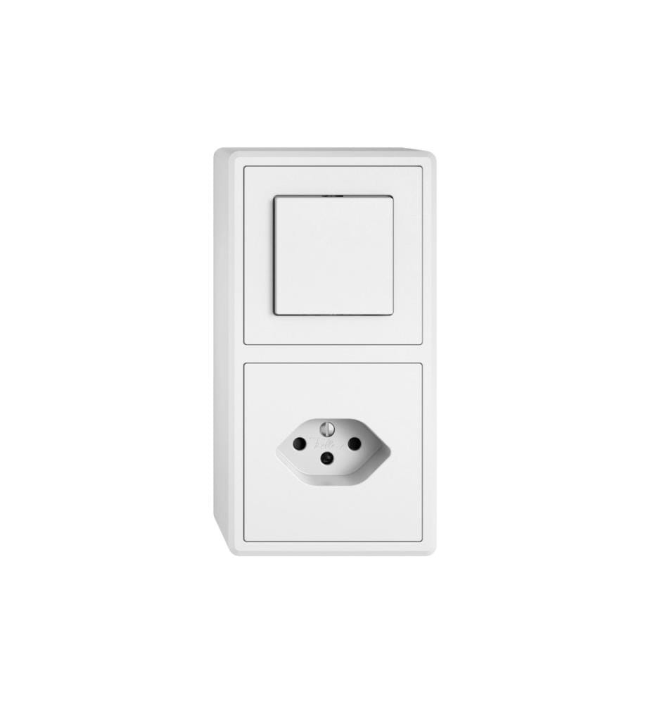 Feller EDIZIOliv - Combinaison 1 x T13 - 1 x S3, Blanc