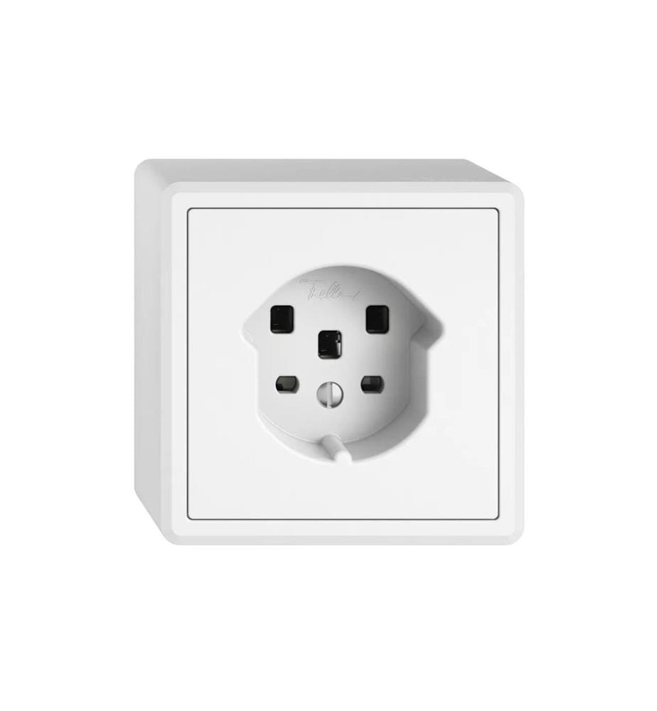 Feller EDIZIOliv - Prise en saillie EDIZIO.liv 1x T25 Blanc