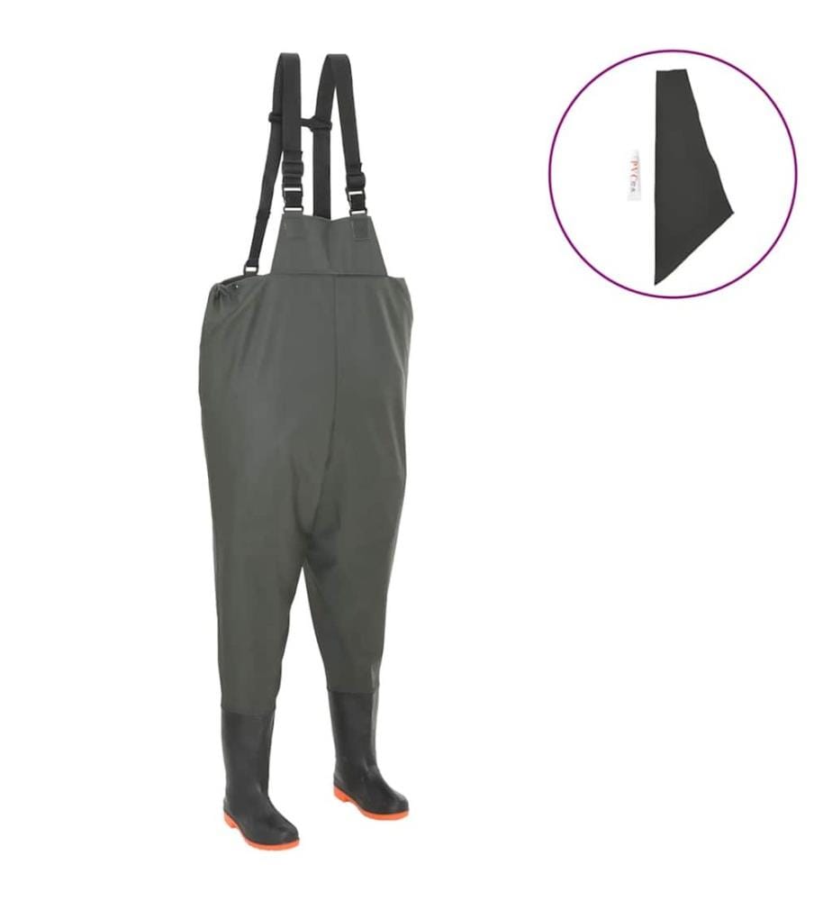 Pantalon échassier avec bottes Vert Pointure 39