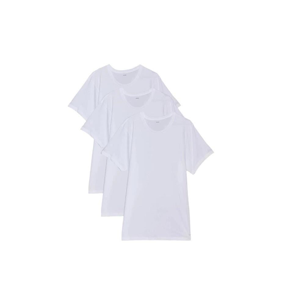 Calvin Klein Wäsche - T-shirt S/S Crew Neck 3Pk Blanc, XL