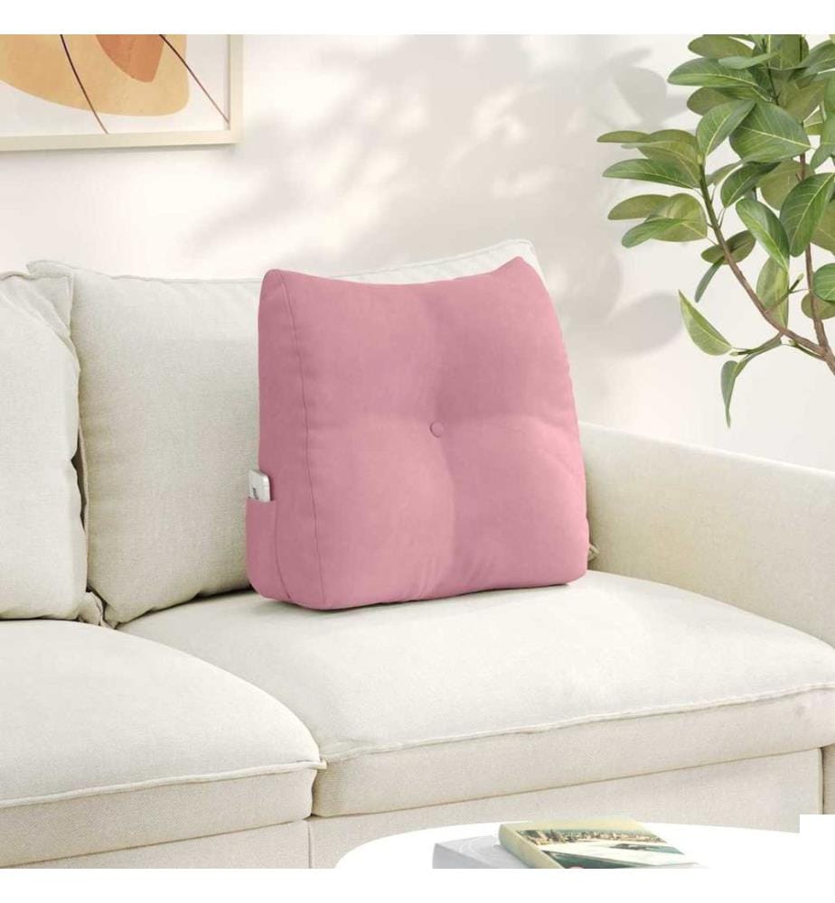 Coussin de Dos Rose 45 x 24 x 50 cm Velours