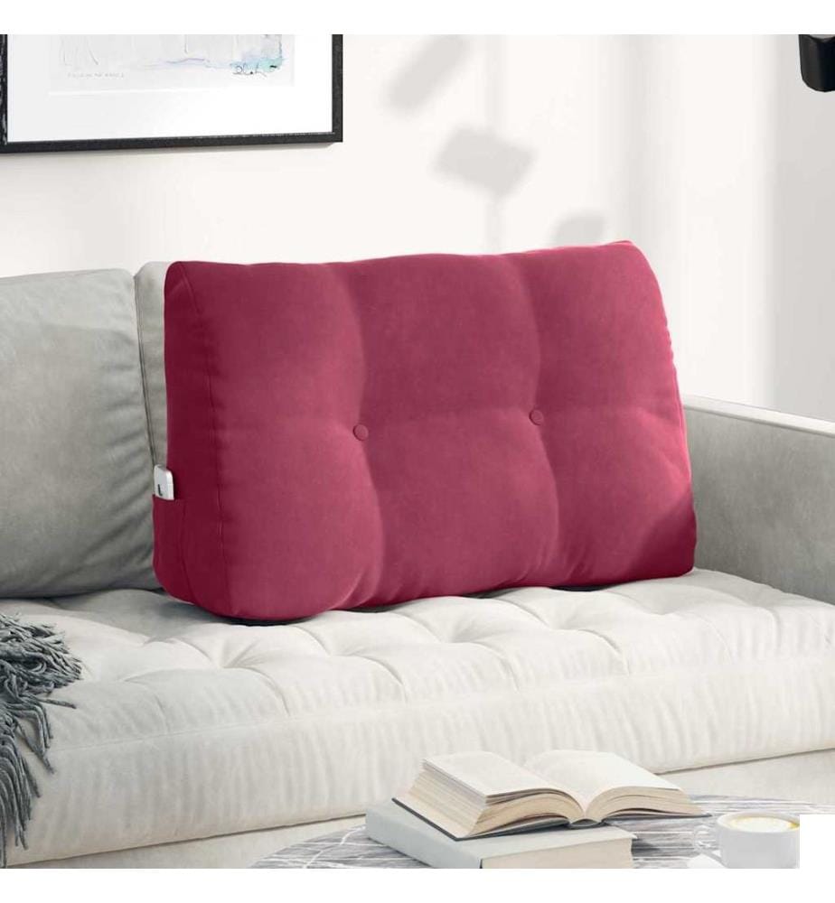 Coussin de Dos Bordeaux 80 x 24 x 50 cm Velours