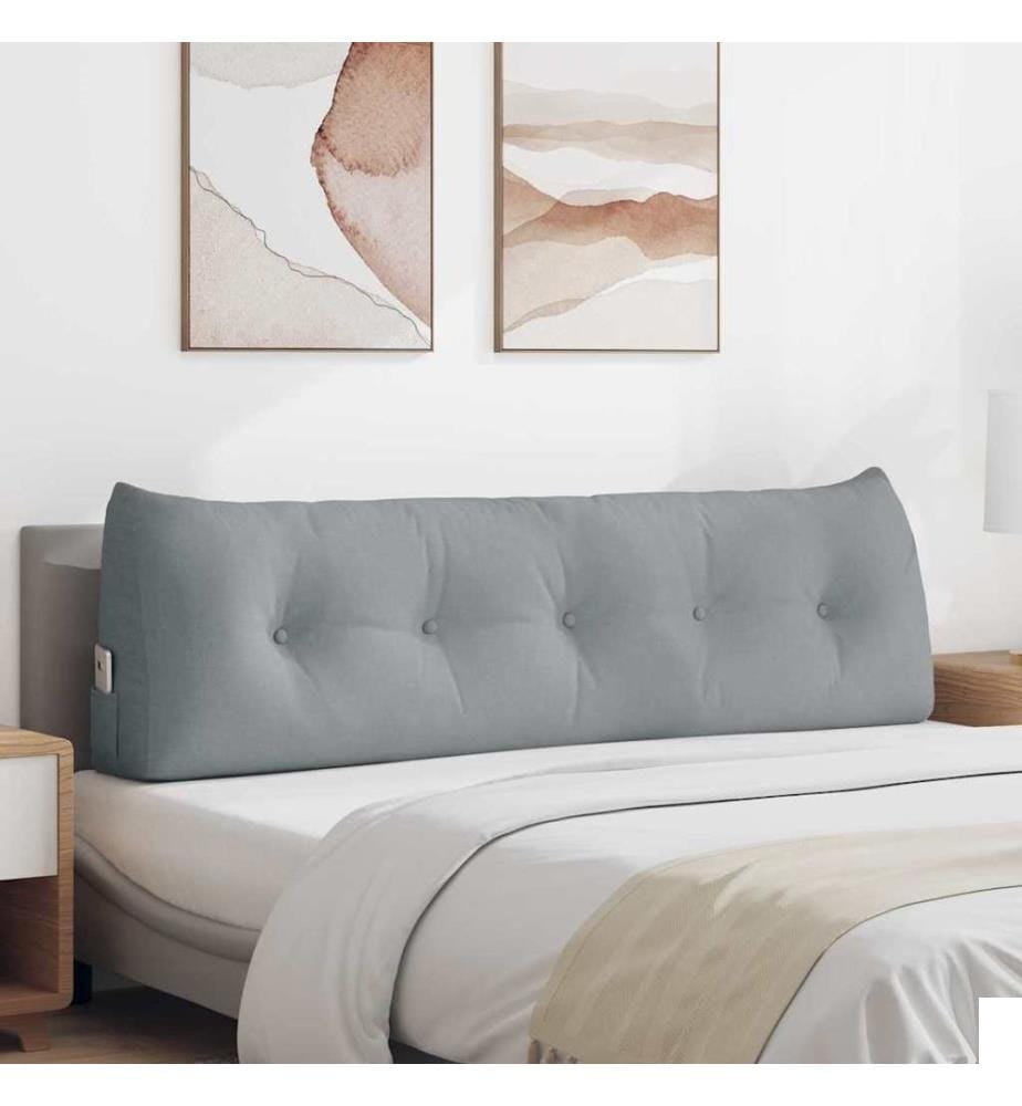 Coussin de Dos Gris clair 160 x 24 x 50 cm tissu
