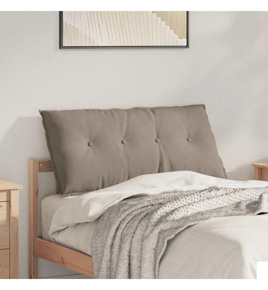 Coussin de Dos Taupe 100 x 50 cm Tissu en microfibre