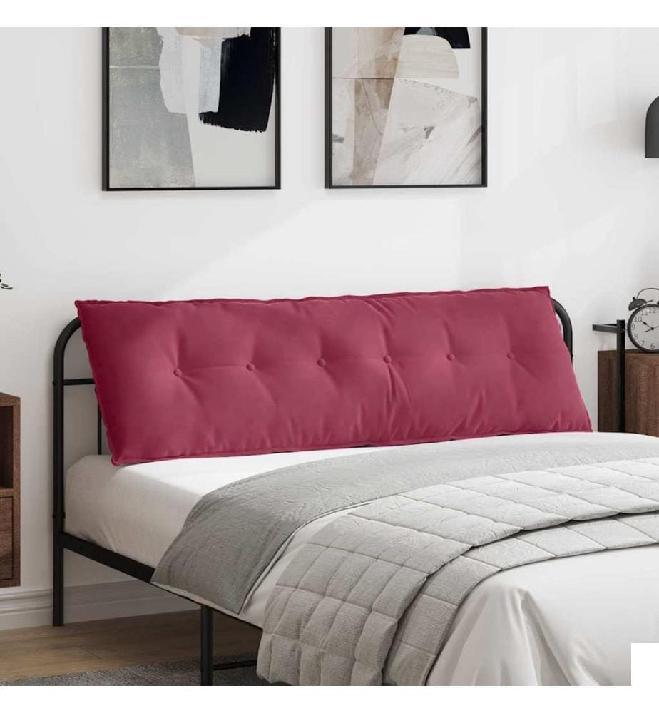 Coussin de Dos Bordeaux 160 x 50 cm Tissu en velours côtelé