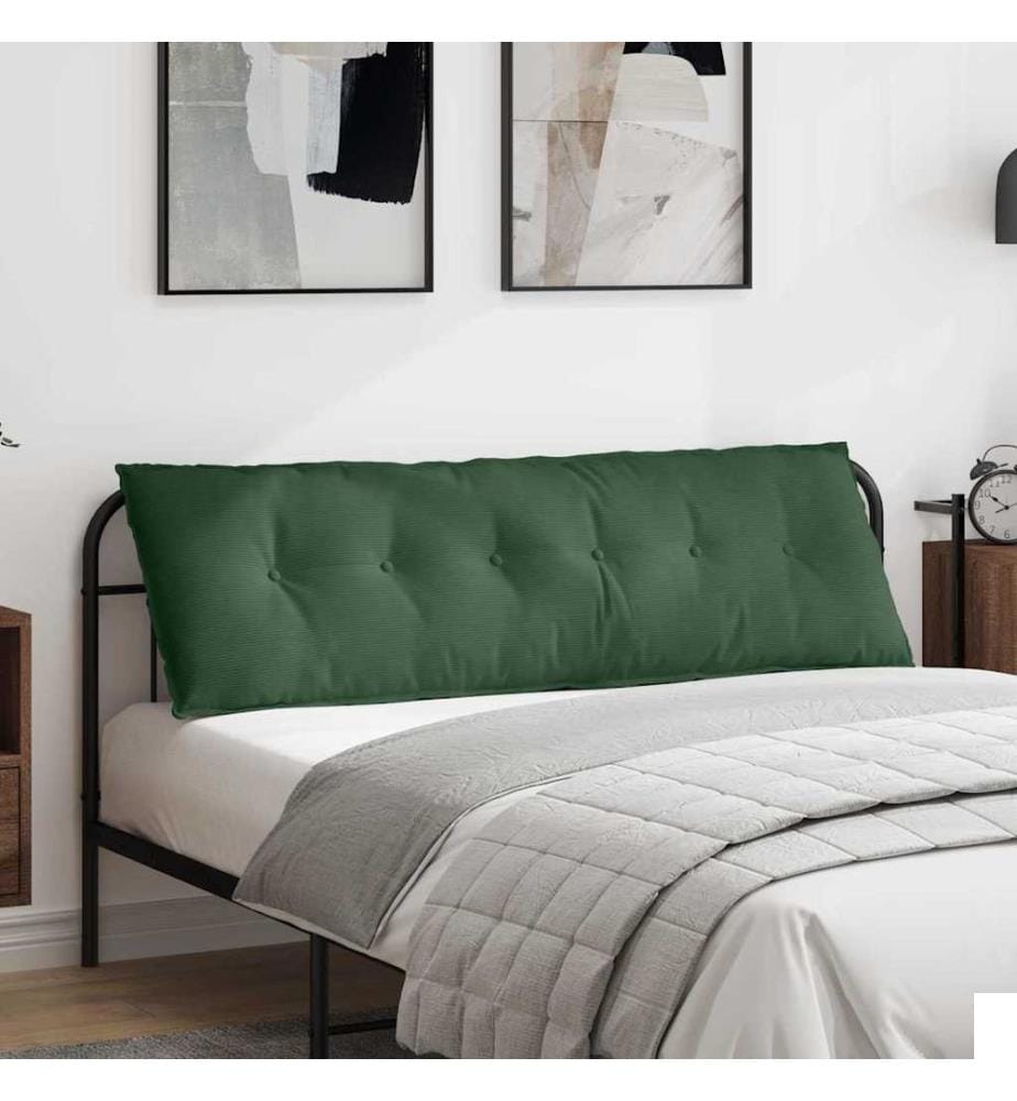 Coussin de Dos Vert Jungle 160 x 50 cm Tissu en velours côtelé