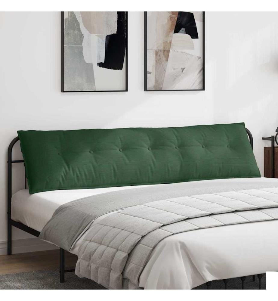 Coussin de Dos Vert Jungle 200 x 50 cm Tissu en velours côtelé