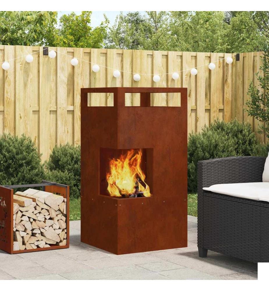 Braise Marron 50 x 50 x 100 cm Acier