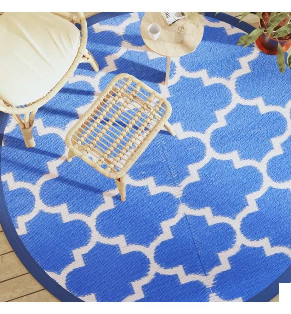 Tapis d'extérieur ARAKIL bleu Ø200 cm PP