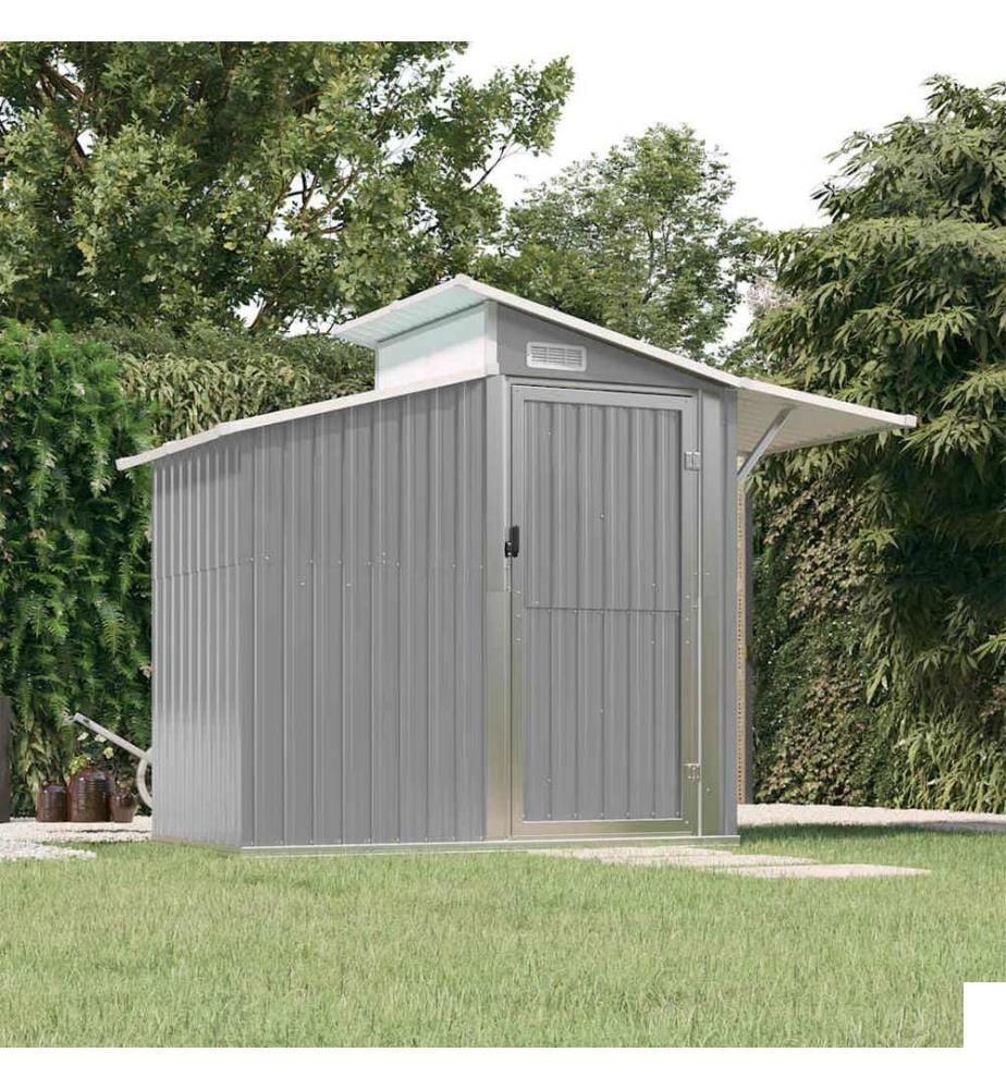 Abri de jardin Gris 270x130x208,5 cm Métal galvanisé