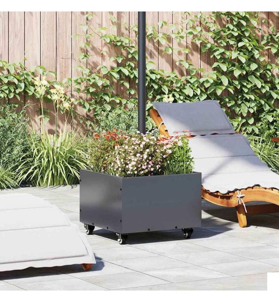 Pied de parasol Anthracite 45 x 45 x 45 cm Acier