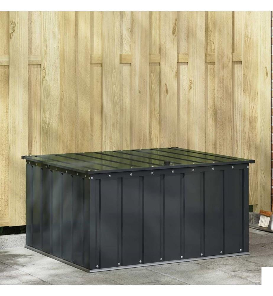 Boîte de Rangement de Jardin Noir 101 x 82 x 50 cm Acier