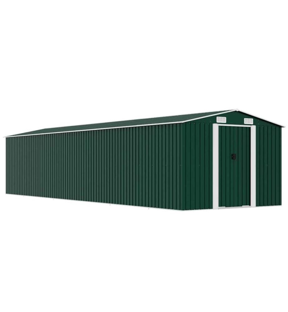 Abri de jardin Vert 257x990x181 cm Acier galvanisé
