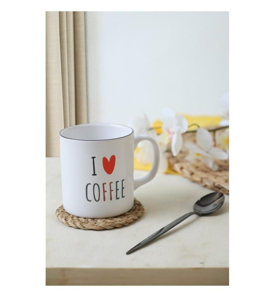 Tasse, blanche, rouge, noire, 100 % GRÈS CÉRAMIQUE