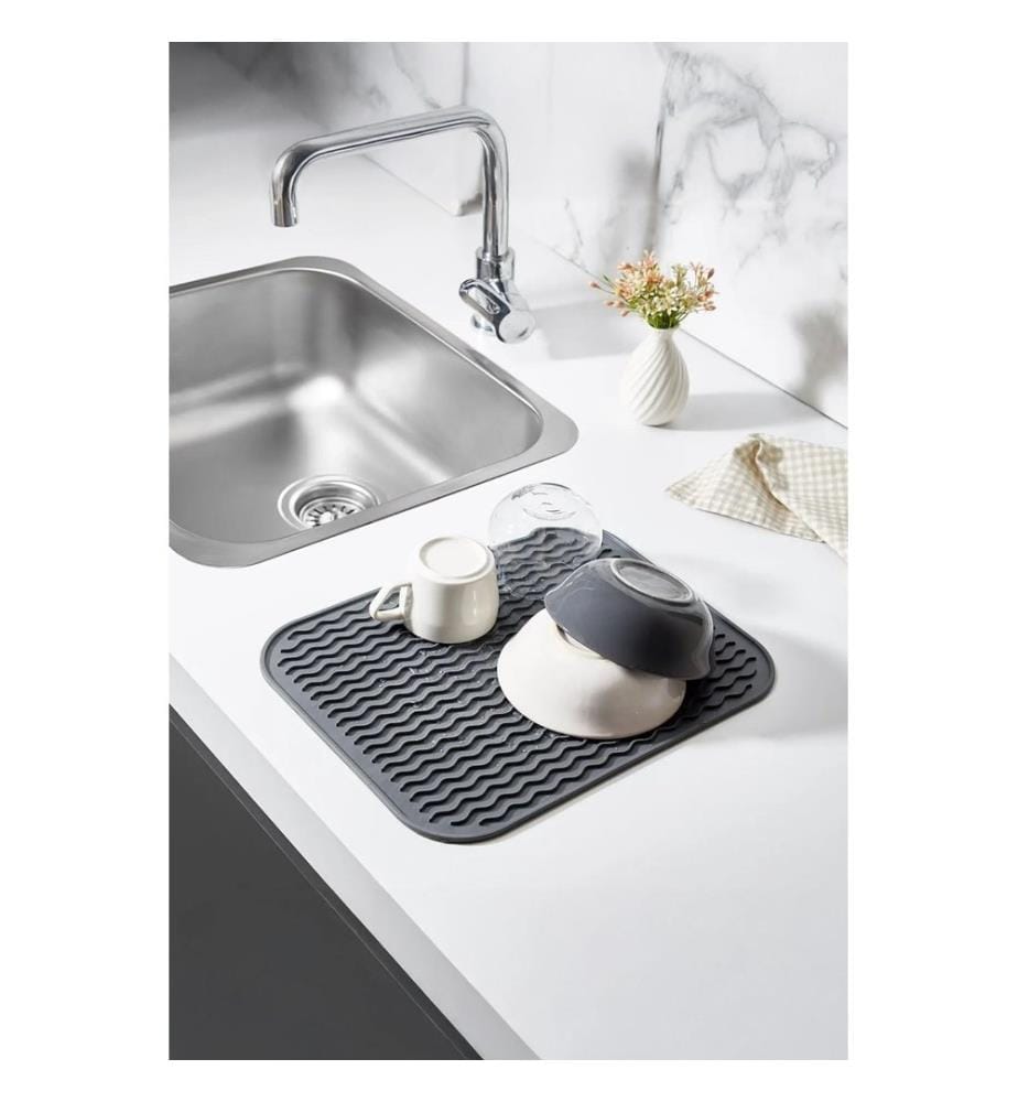 Égouttoir à vaisselle, noir, 100 % SILICONE