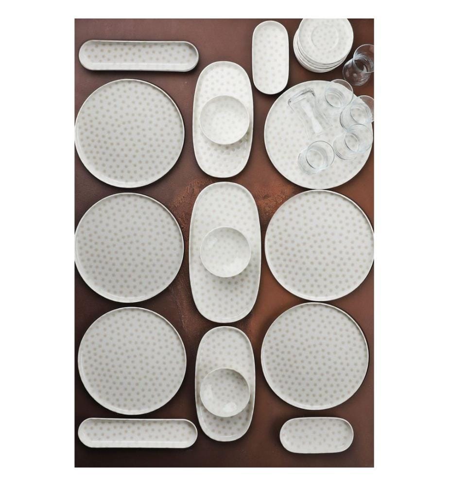 Service de petit-déjeuner, 29 pièces, blanc, 100 % PORCELAINE
