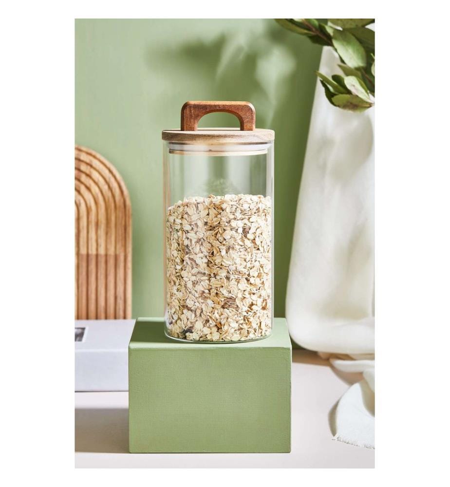 Ensemble de bocaux, 2 pièces, transparent, 100 % VERRE