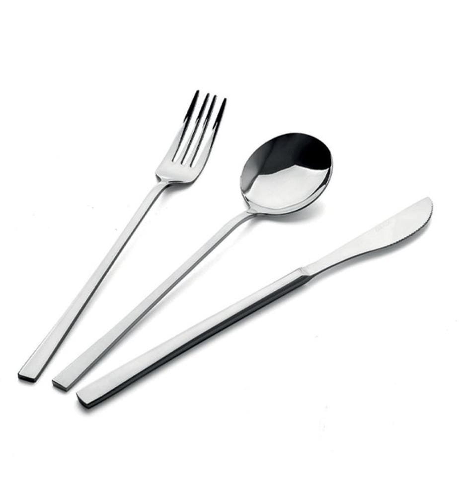 Ensemble de couverts, 36 pièces, argenté, 100 % ACIER INOXYDABLE