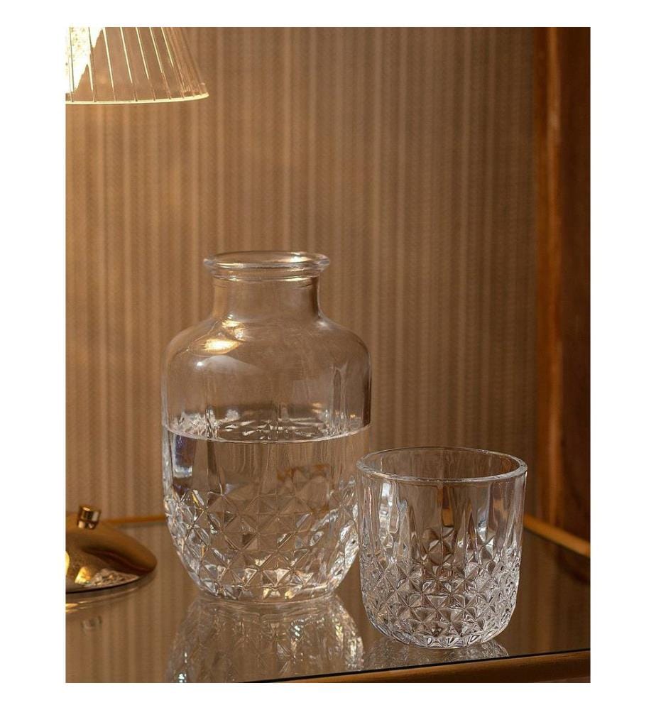 Bouteille en verre, transparente, 100 % VERRE