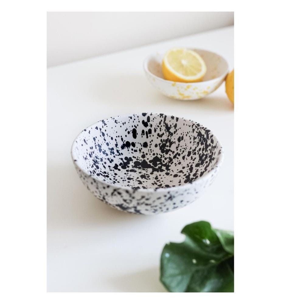 Bol en céramique, noir, blanc, 100 % CÉRAMIQUE