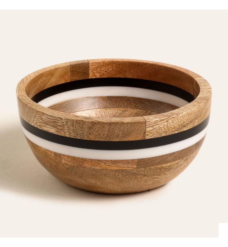 Bol, Naturel, Noir, 100% MANGO WOOD