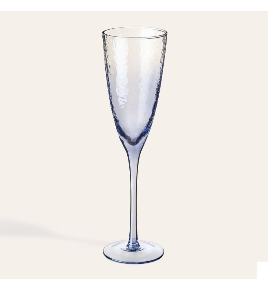 Verre à champagne, bleu, 100% VERRE