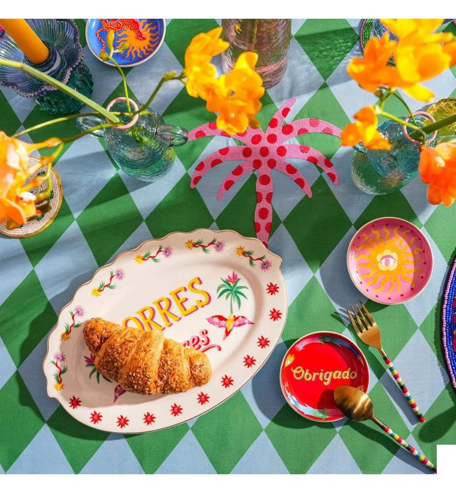 Plat, Multicolore, 100% PORCELAINE