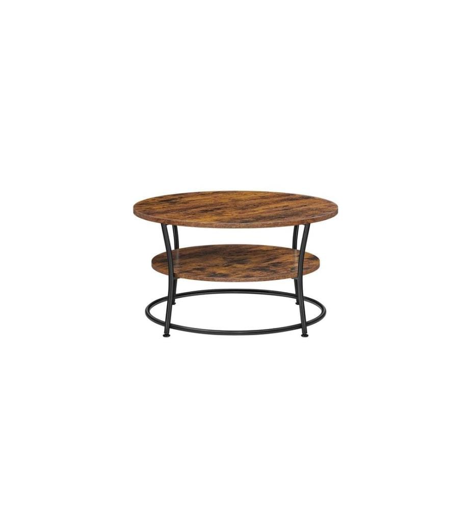 VASAGLE - Table basse 80 x 46.5 cm, Noir/Brun